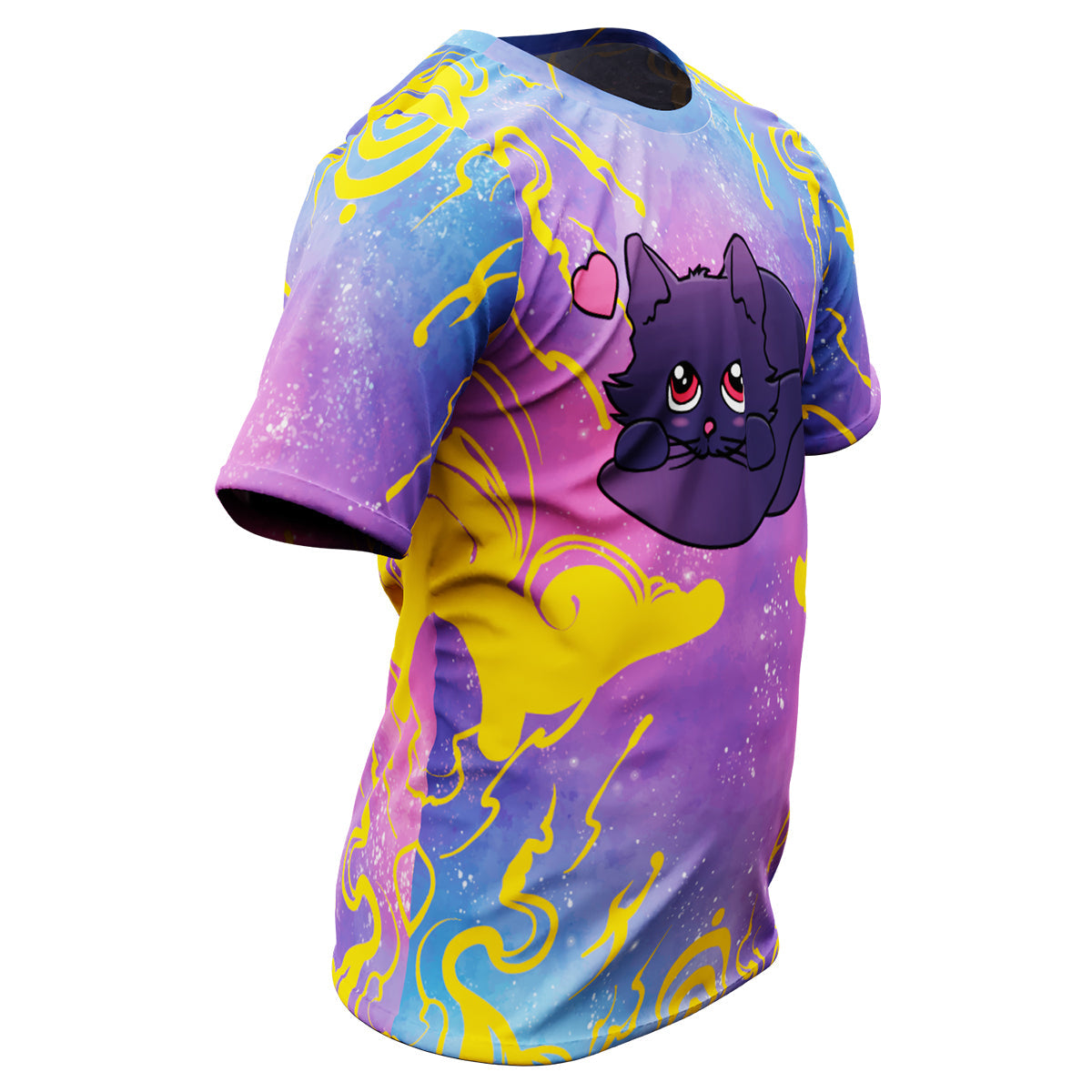 Kid's Manga Kitten Short Sleeve Running Shirt