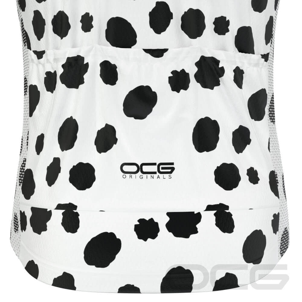 Men's Dalmatian Dog Short Sleeve Cycling Jersey