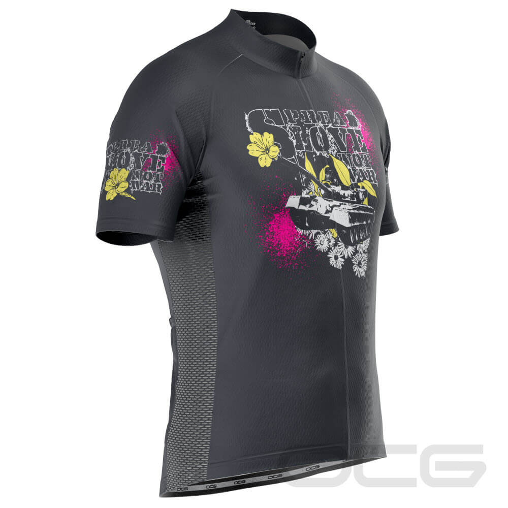 Men's Spread Love Not War Short Sleeve Cycling Jersey