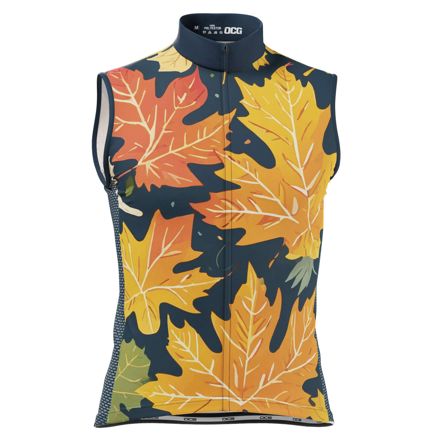 Men's Leaves in the Fall Sleeveless Tech Cycling Jersey