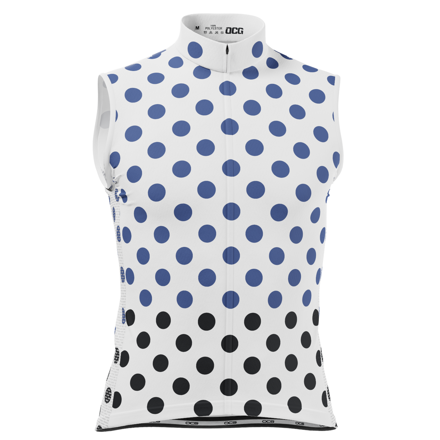 Men's Polka Dots Sleeveless Tech Cycling Jersey