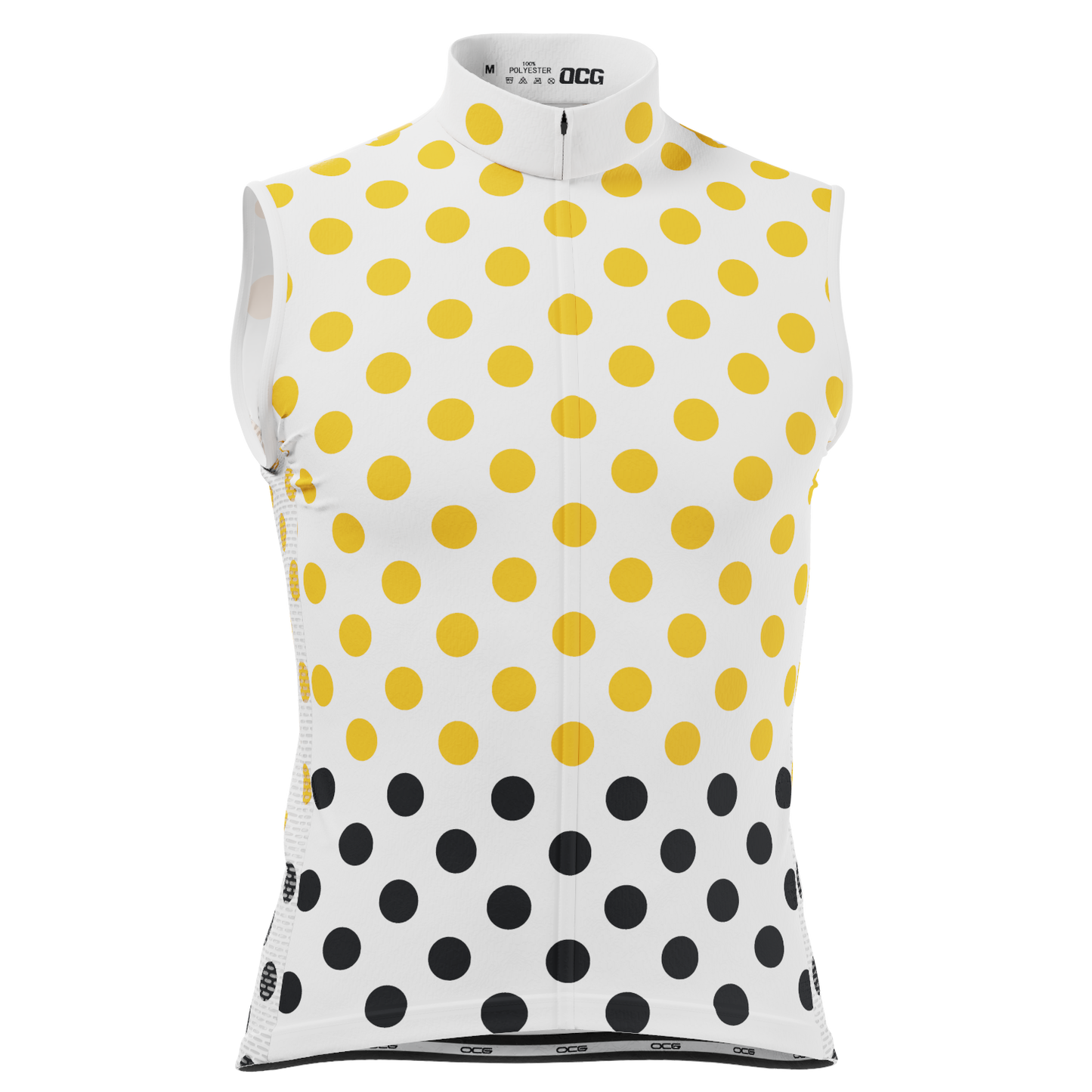 Men's Polka Dots Sleeveless Tech Cycling Jersey