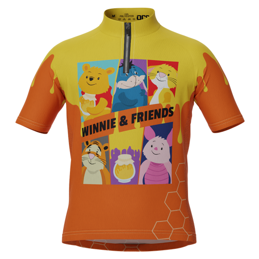 Kid's Winnie & Friends Short Sleeve Cycling Jersey