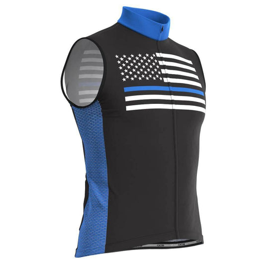 Men's American National Flag Sleeveless Tech Cycling Jersey