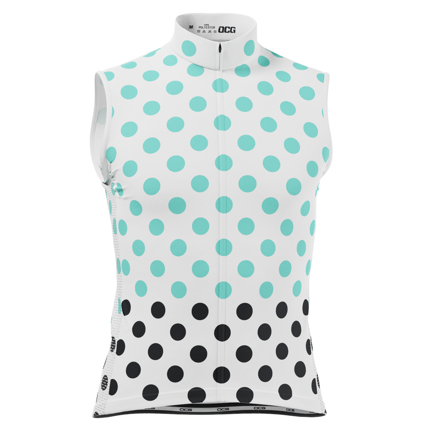 Men's Polka Dots Sleeveless Tech Cycling Jersey