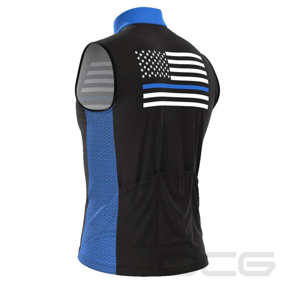 Men's American National Flag Sleeveless Tech Cycling Jersey