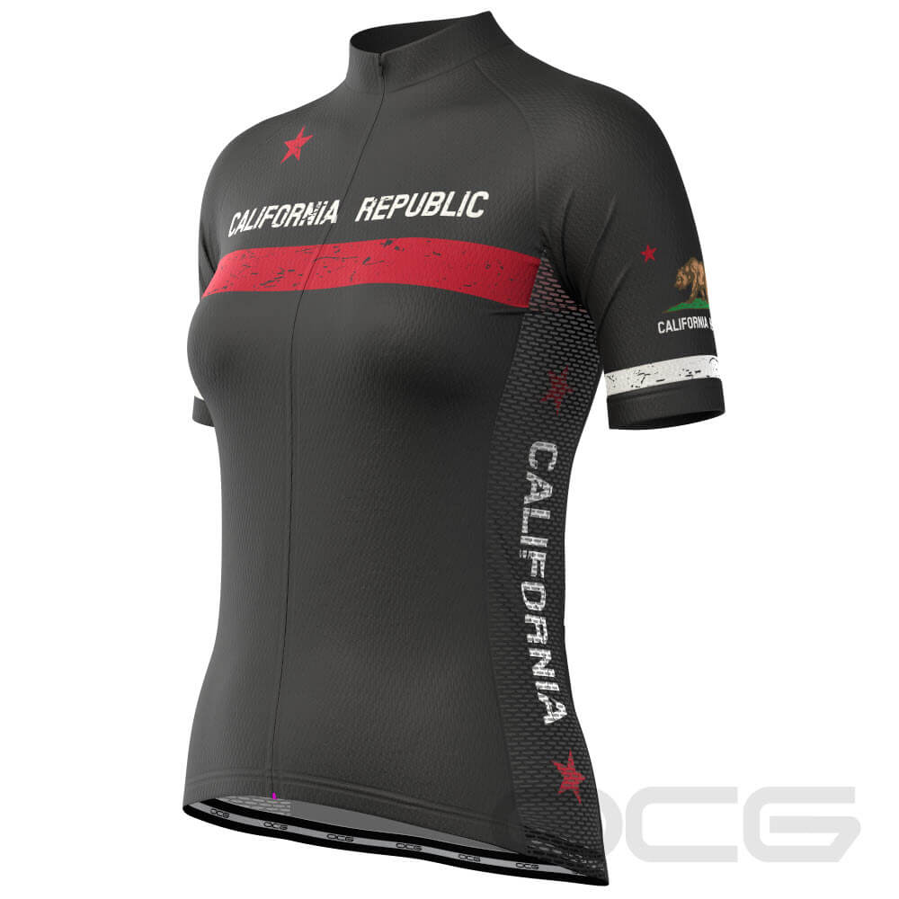 Women's California Republic Short Sleeve Cycling Jersey