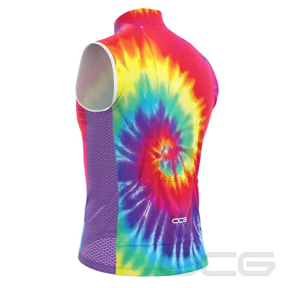 Men's Tie Dye Sleeveless Tech Cycling Jersey