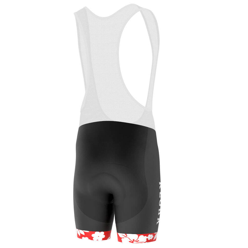 Men's Hawaiian Aloha Floral Gel Padded Cycling Bib