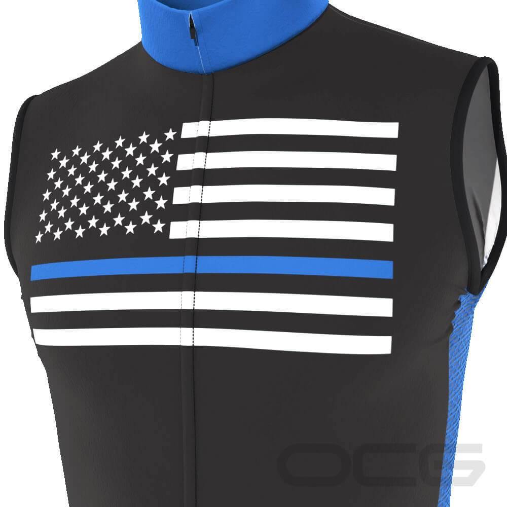 Men's American National Flag Sleeveless Tech Cycling Jersey