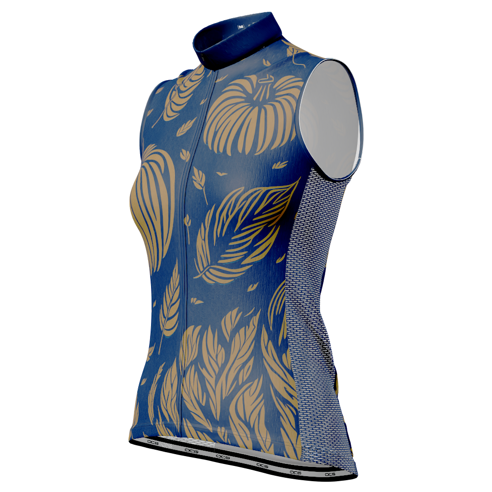 Women's Fall Pumpkins Sleeveless Tech Cycling Jersey
