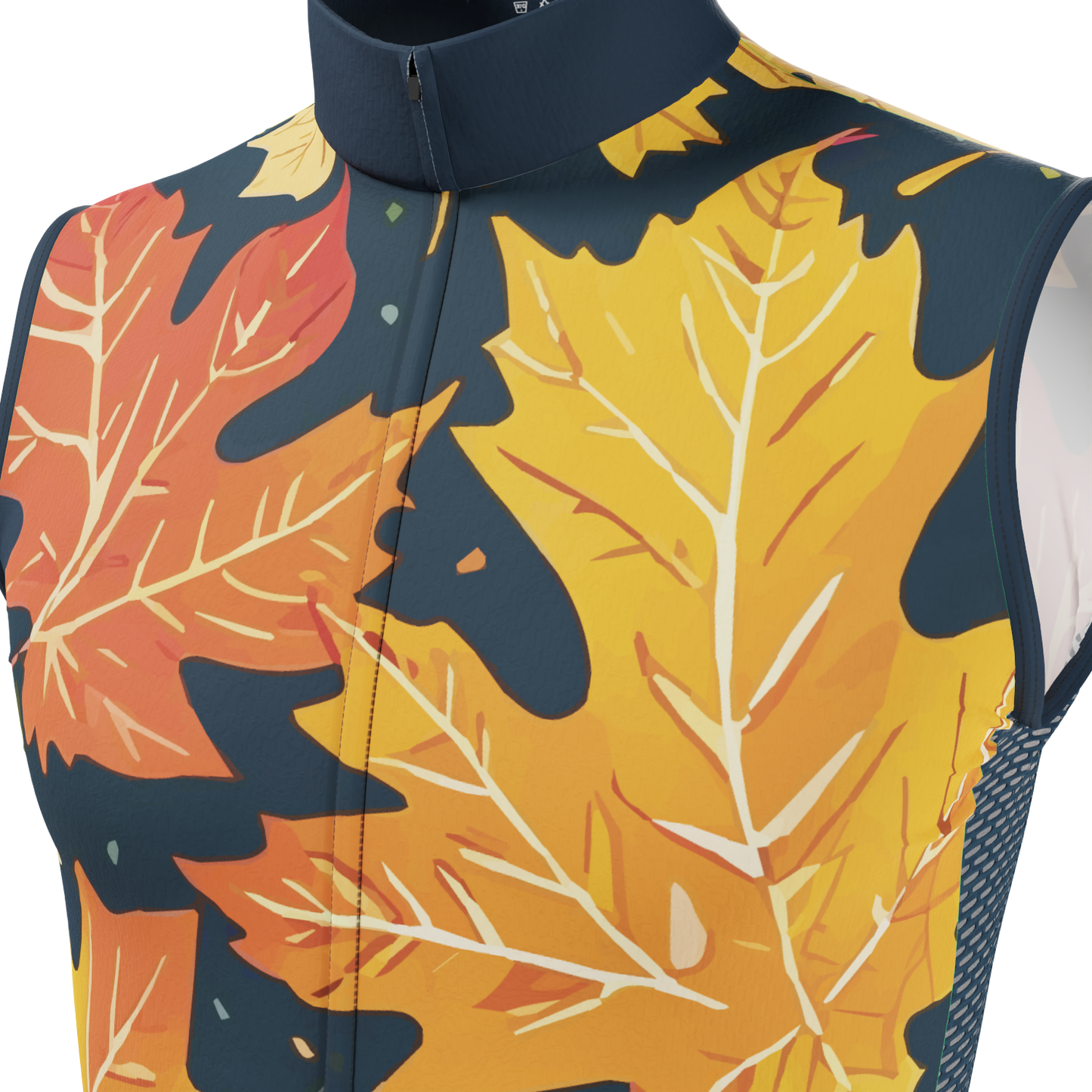 Men's Leaves in the Fall Sleeveless Tech Cycling Jersey