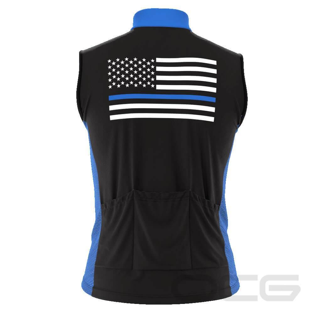 Men's American National Flag Sleeveless Tech Cycling Jersey