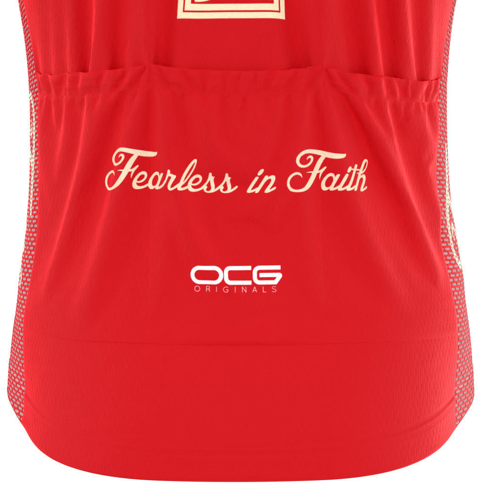 Men's Christian Fearless in Faith Cross Short Sleeve Cycling Jersey