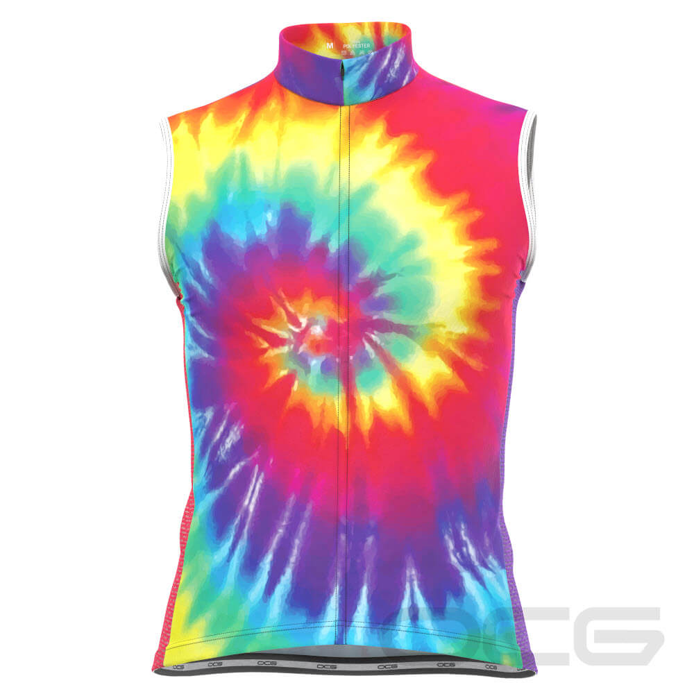 Men's Tie Dye Sleeveless Tech Cycling Jersey