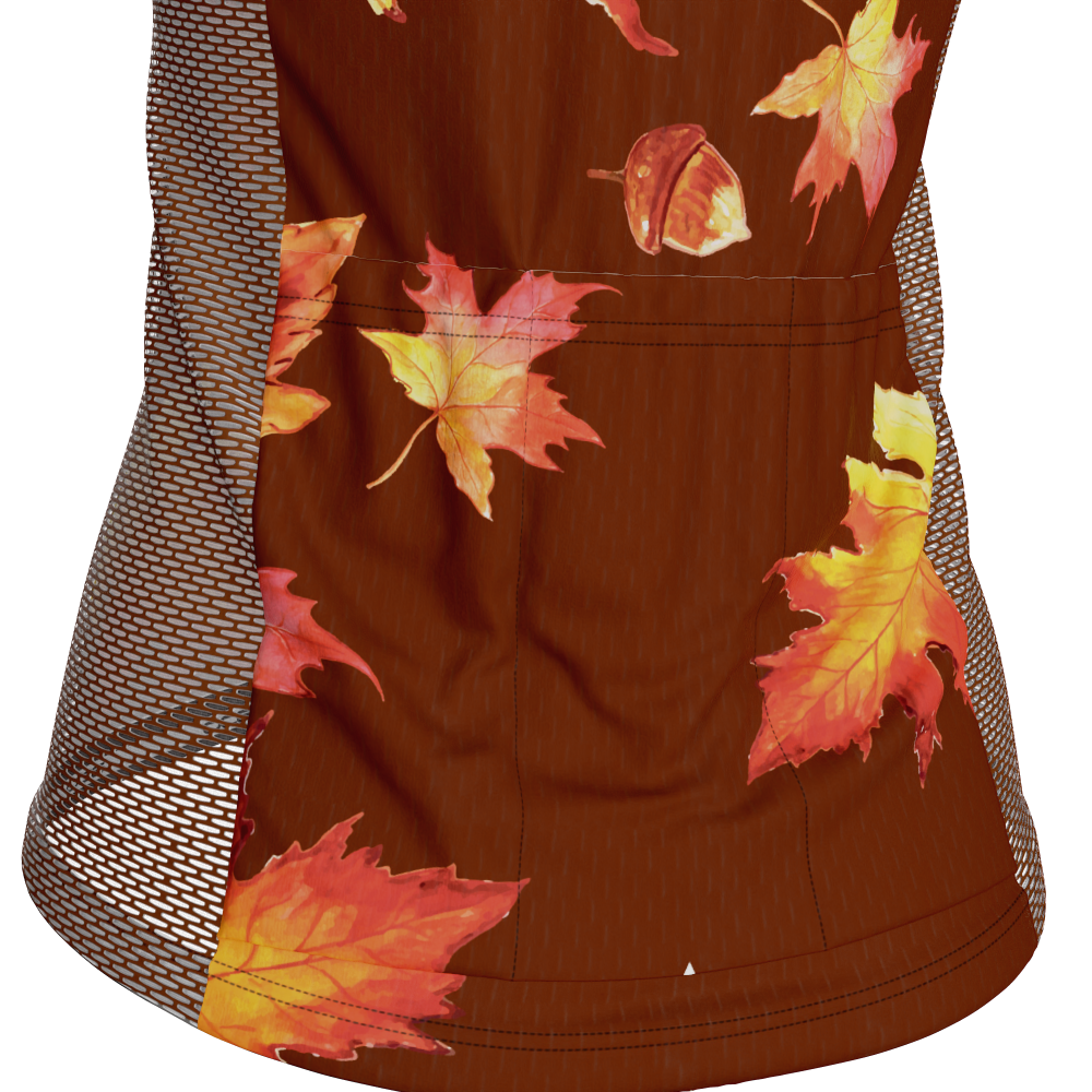 Women's Autumn Acorns Sleeveless Tech Cycling Jersey