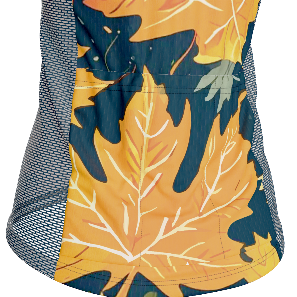 Women's Leaves in the Fall Sleeveless Tech Cycling Jersey