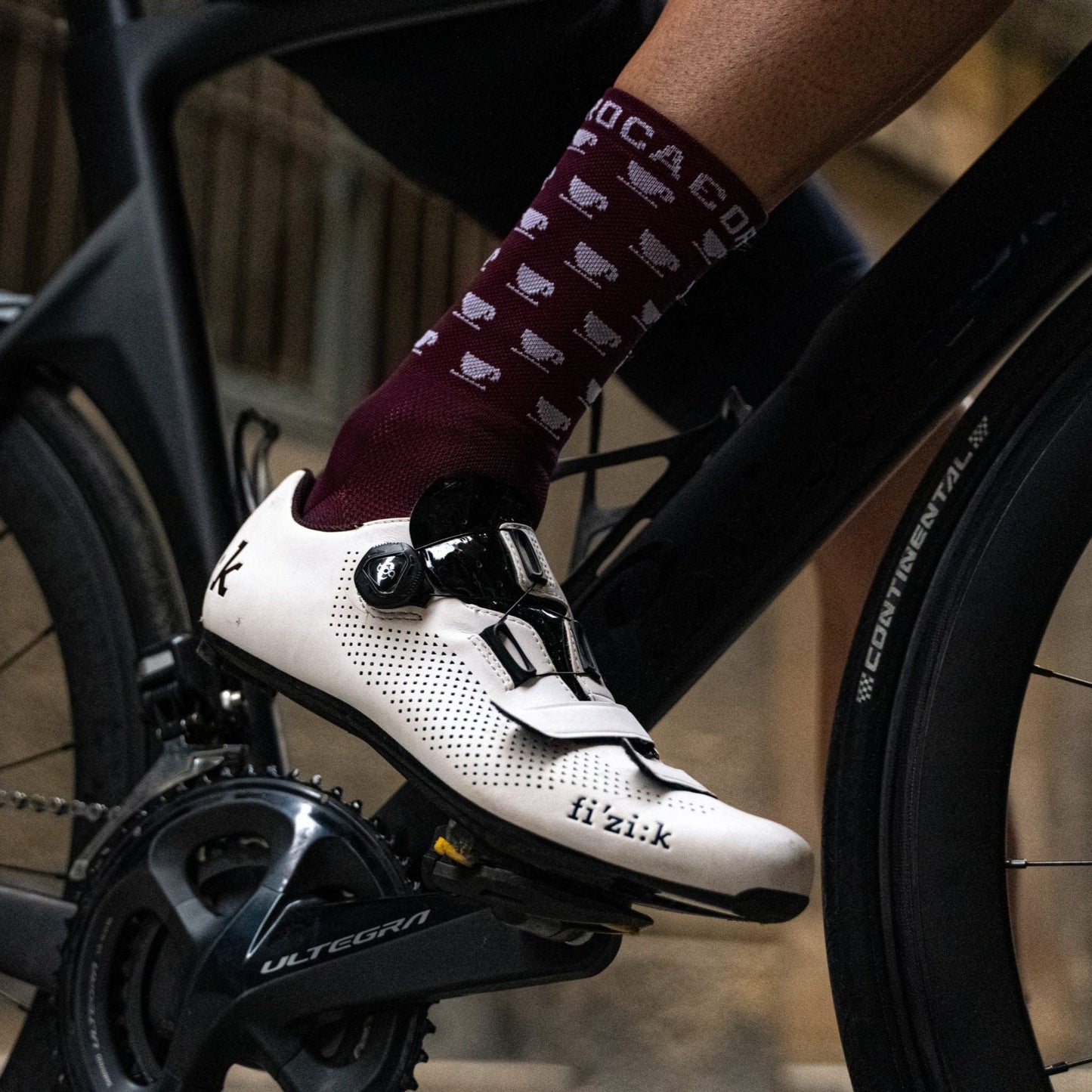 Cafe Socks Burgundy