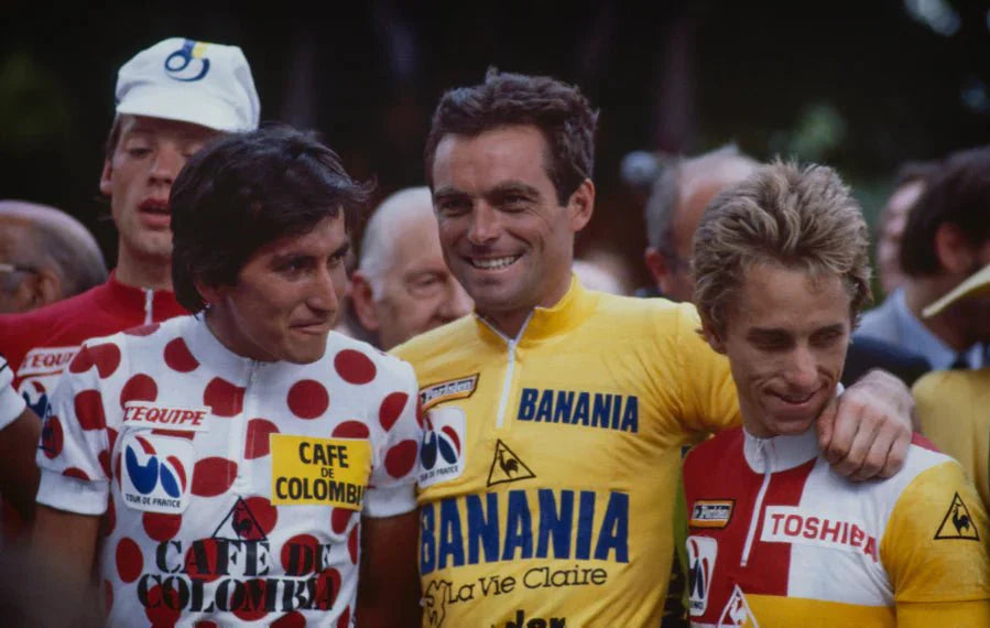 1985 Tour De France Yellow Retro Cycling Jersey - Hinault