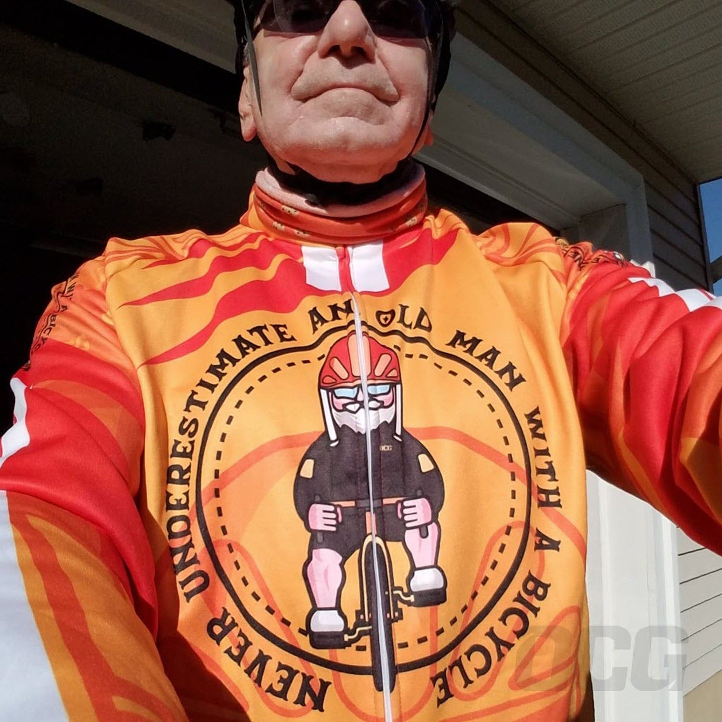 Men's Never Underestimate an Old Man 2 Piece Cycling Kit