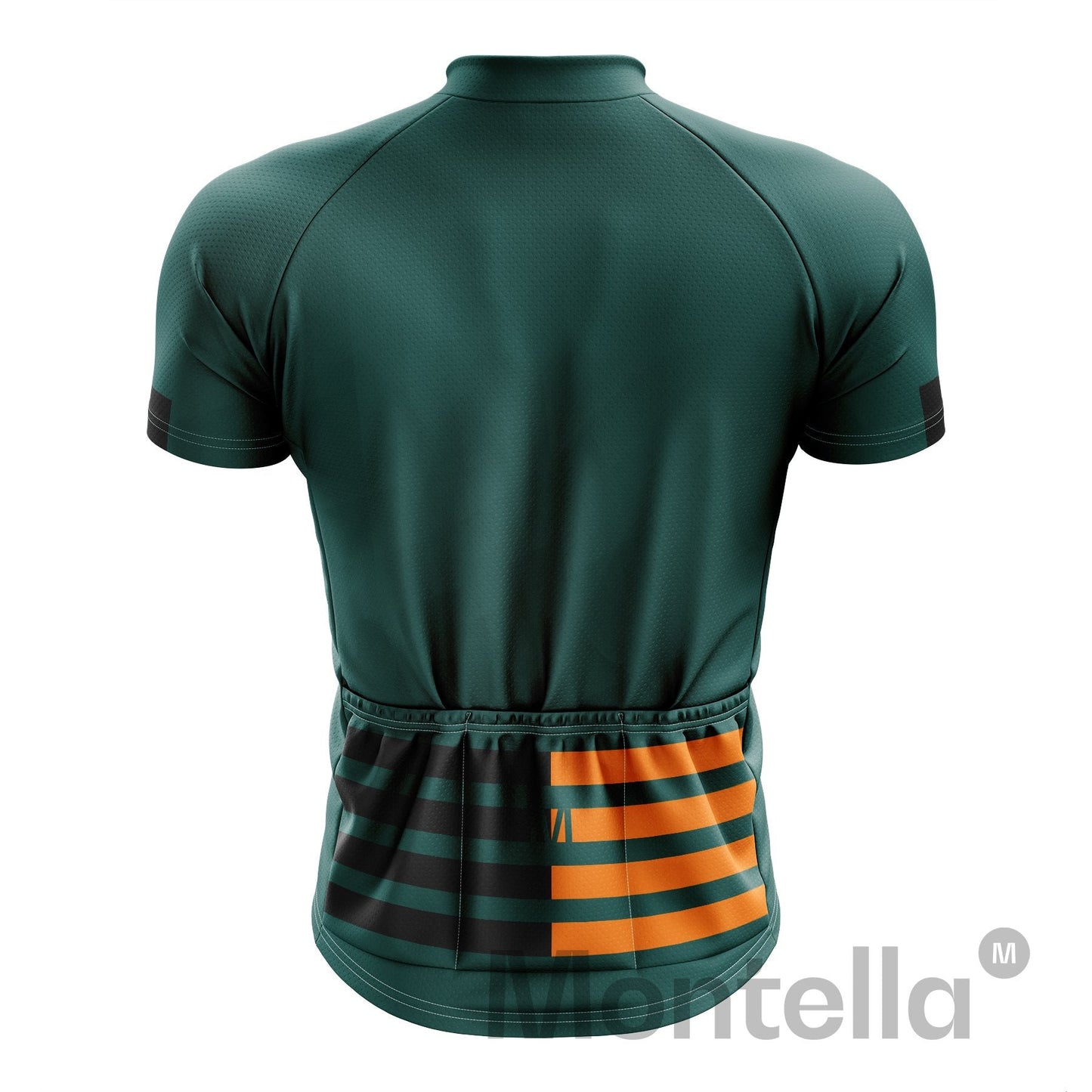 Men's Dark Green Lines Cycling Jersey