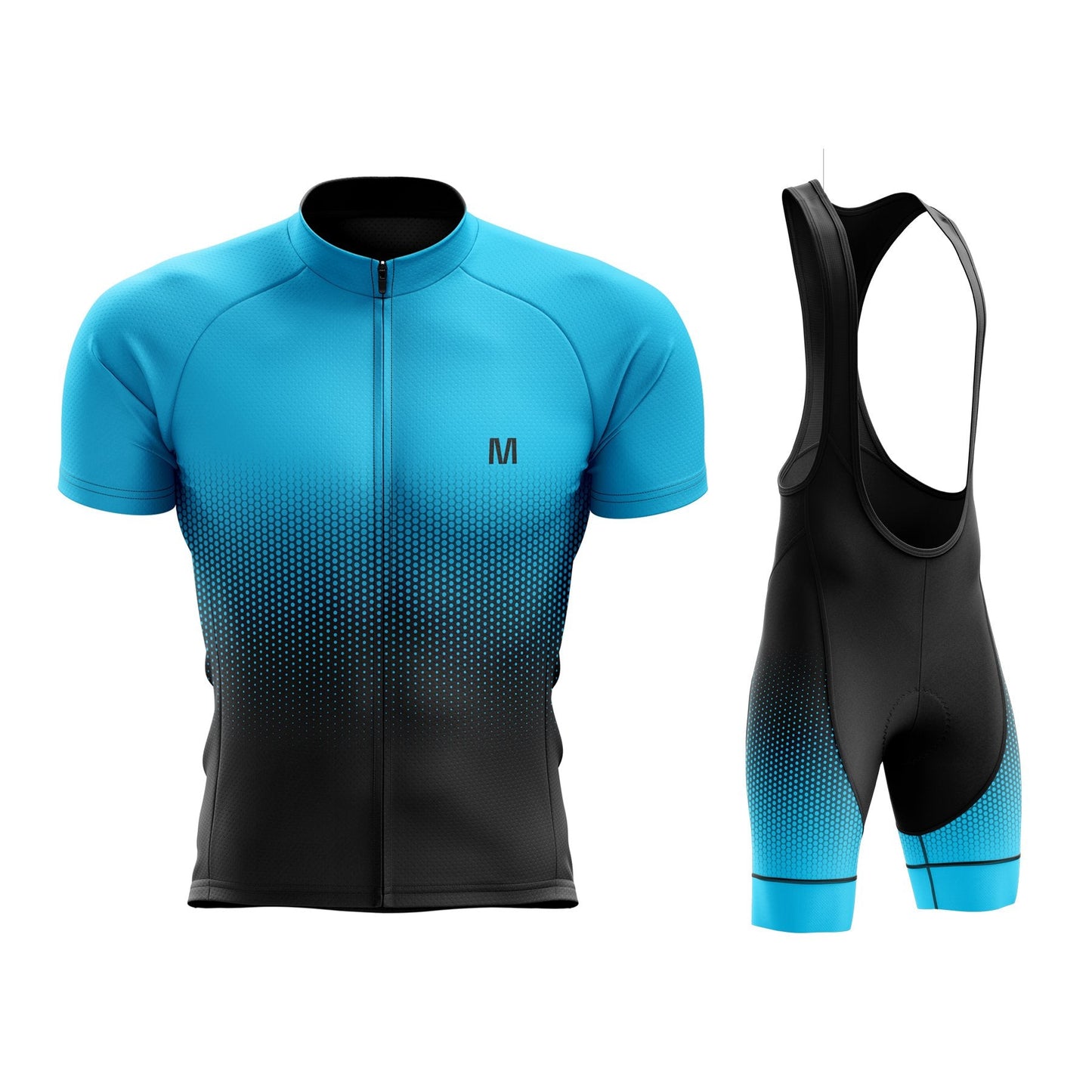 Men's Blue Gradient Cycling Jersey or Bibs