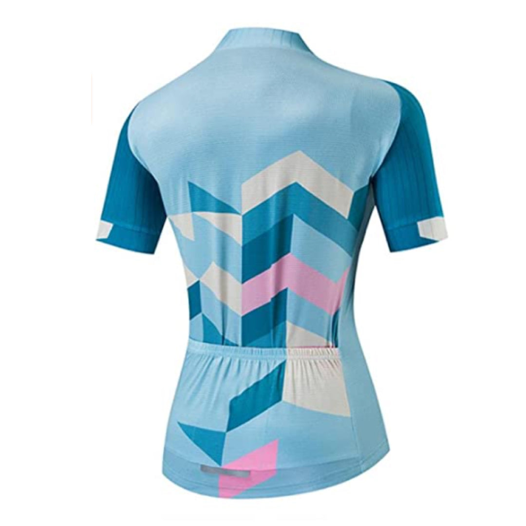 Women's Light Blue Cycling Jersey
