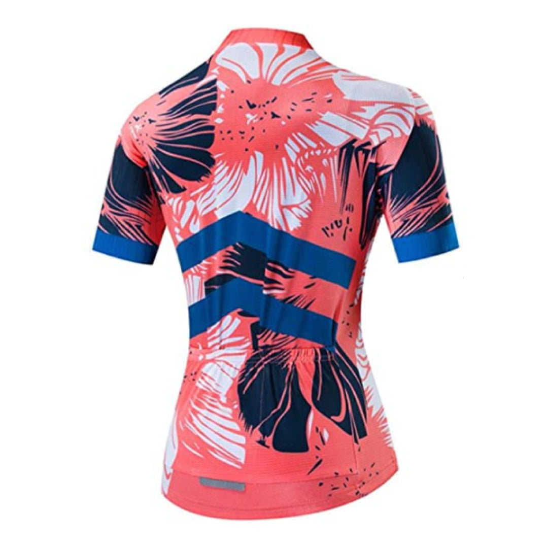 Women's Pink Floral Cycling Jersey or Shorts