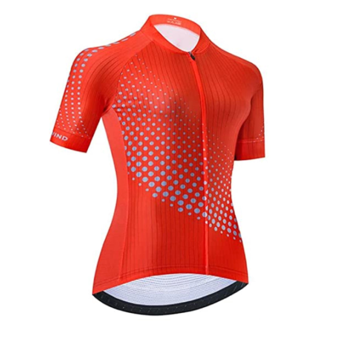 Women's Orange Cycling Jersey