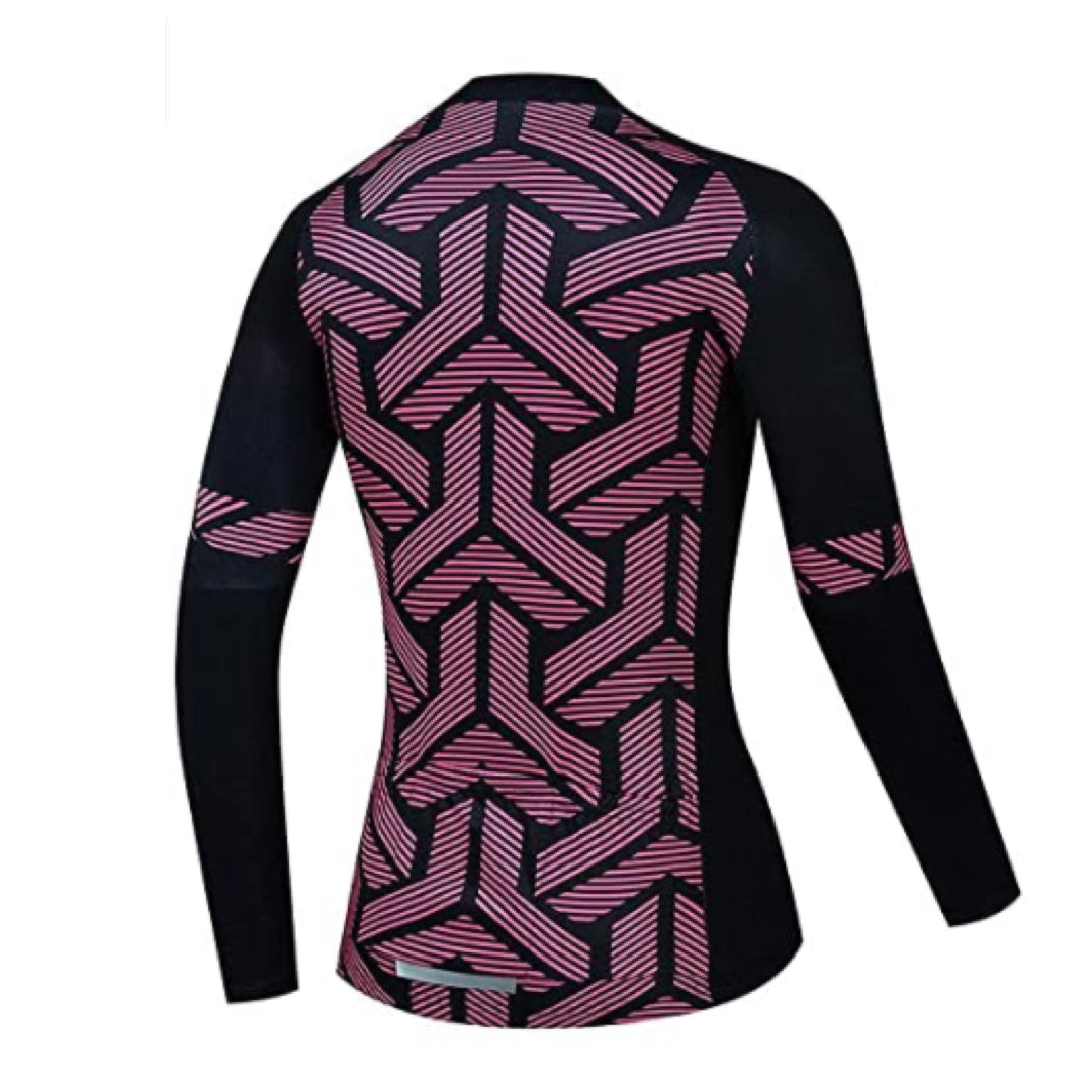 Women's Pink Long Sleeve Cycling Jersey or Pants