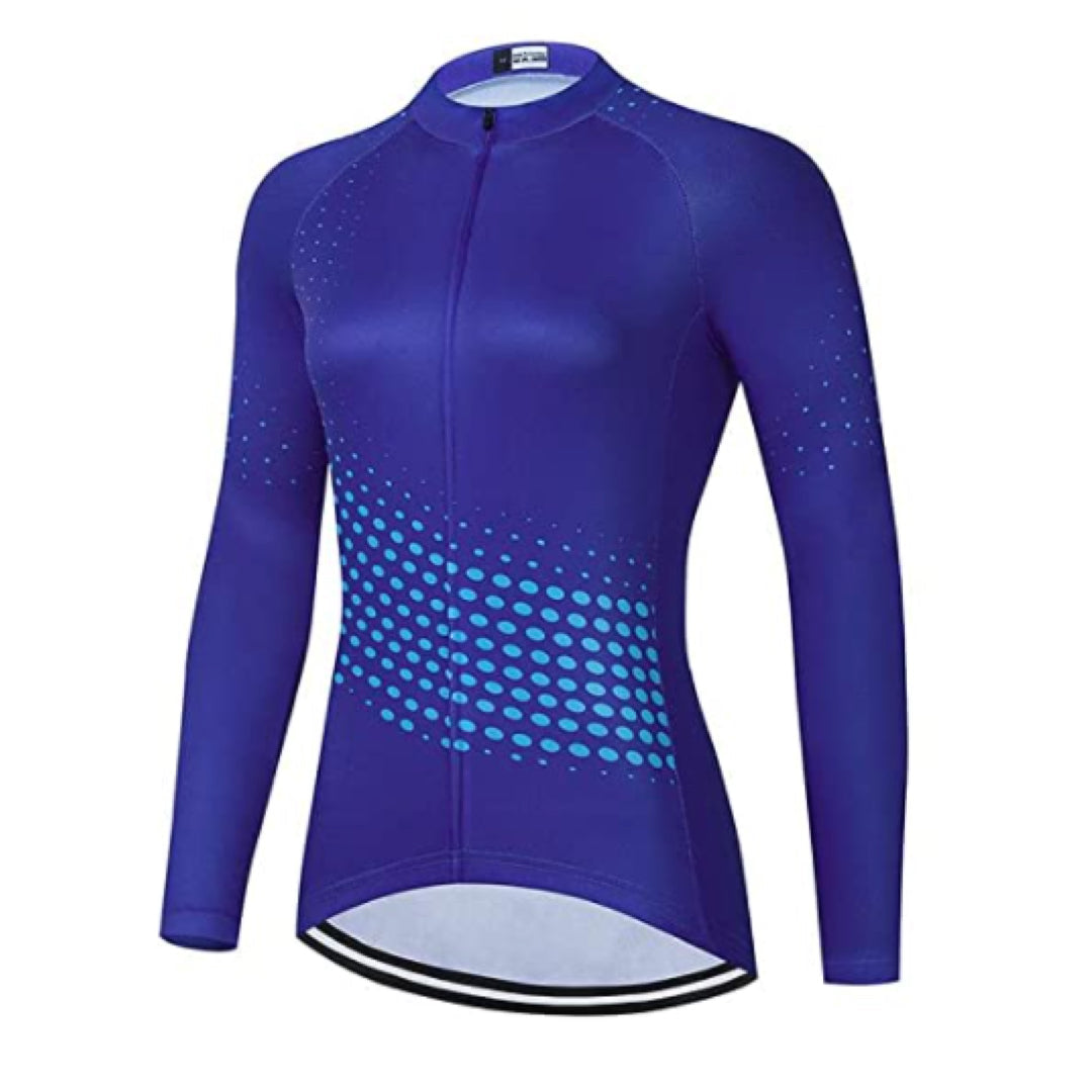 Women's Blue Long Sleeve Jersey