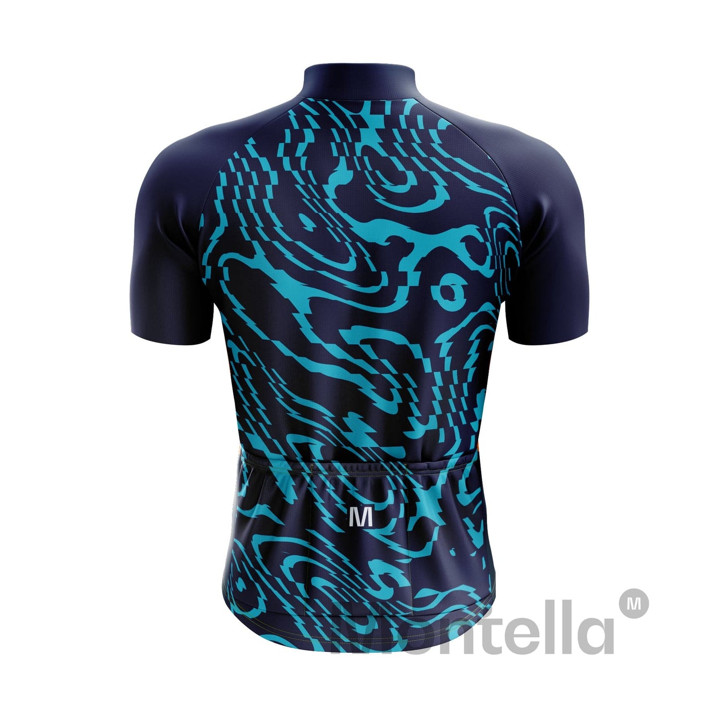 Men's Blue Wave Dots Cycling Jersey