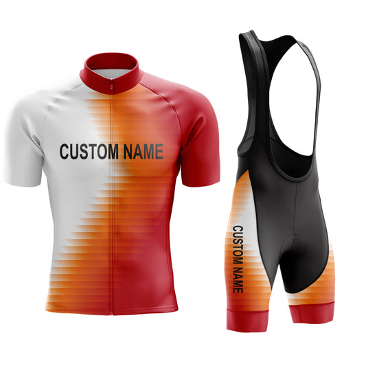 Custom Orange Cycling Jersey or Bib Shorts