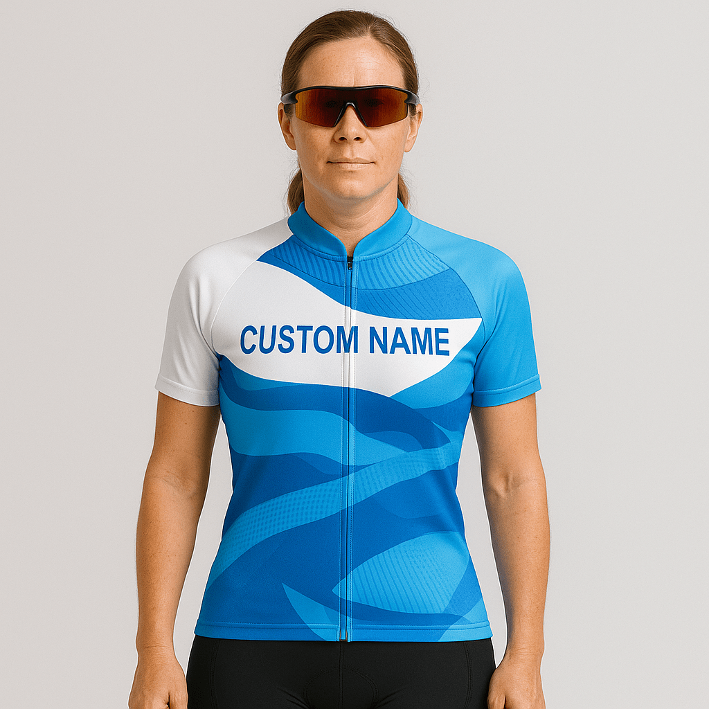 Custom Women Cycling Jersey - Blue