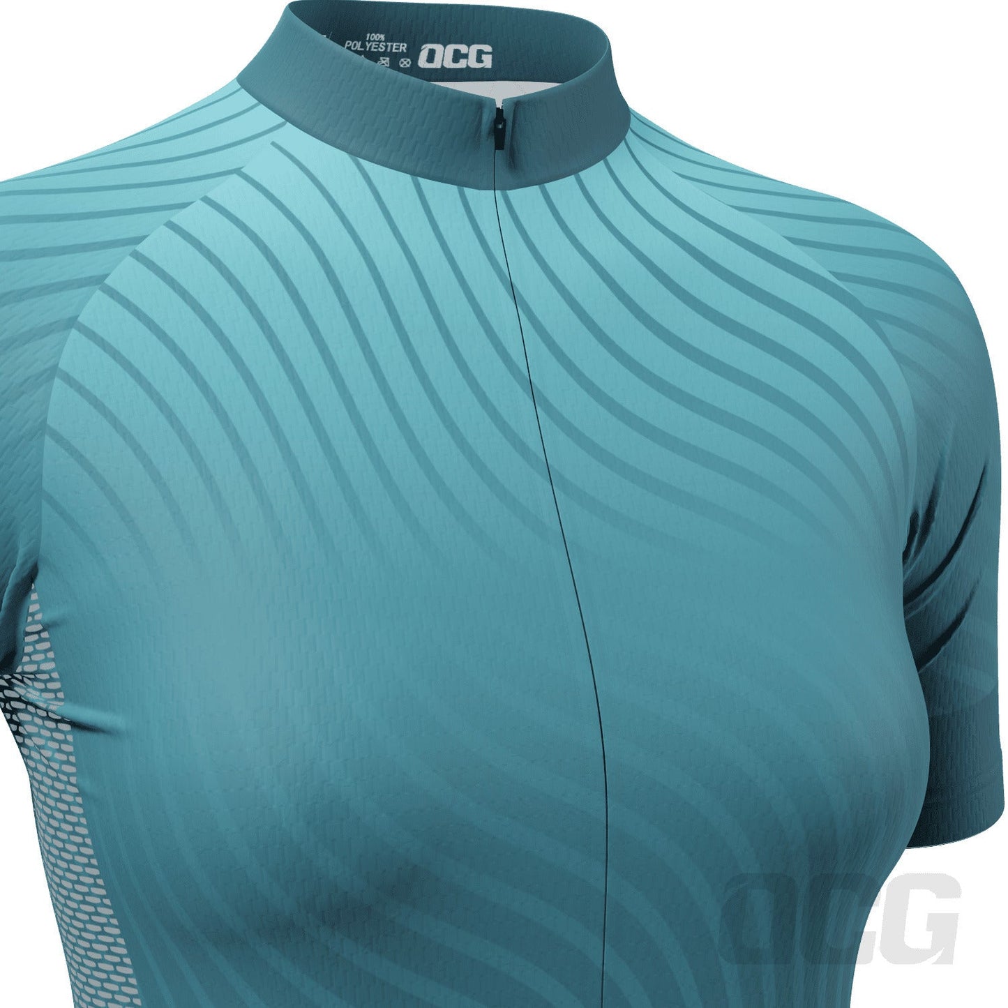 Women's Four Seasons Curvy Lines Short Sleeve Cycling Jersey