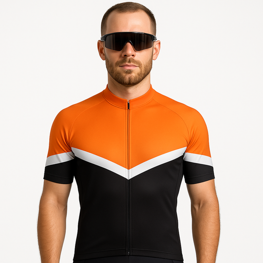 Men's Orange Cycling Jersey