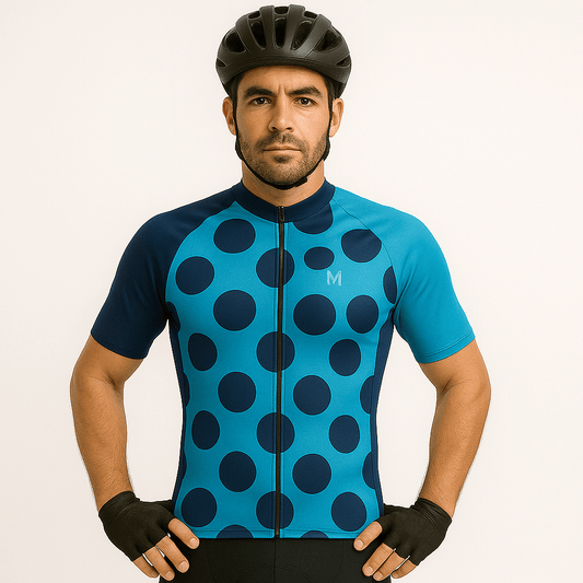 Men's Blue Dots Cycling Jersey