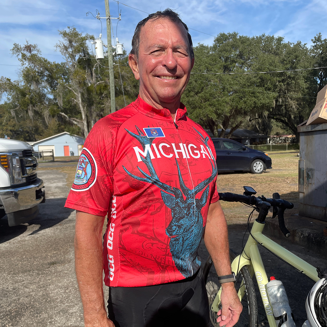 Men's Michigan US State Icon Short Sleeve Cycling Jersey