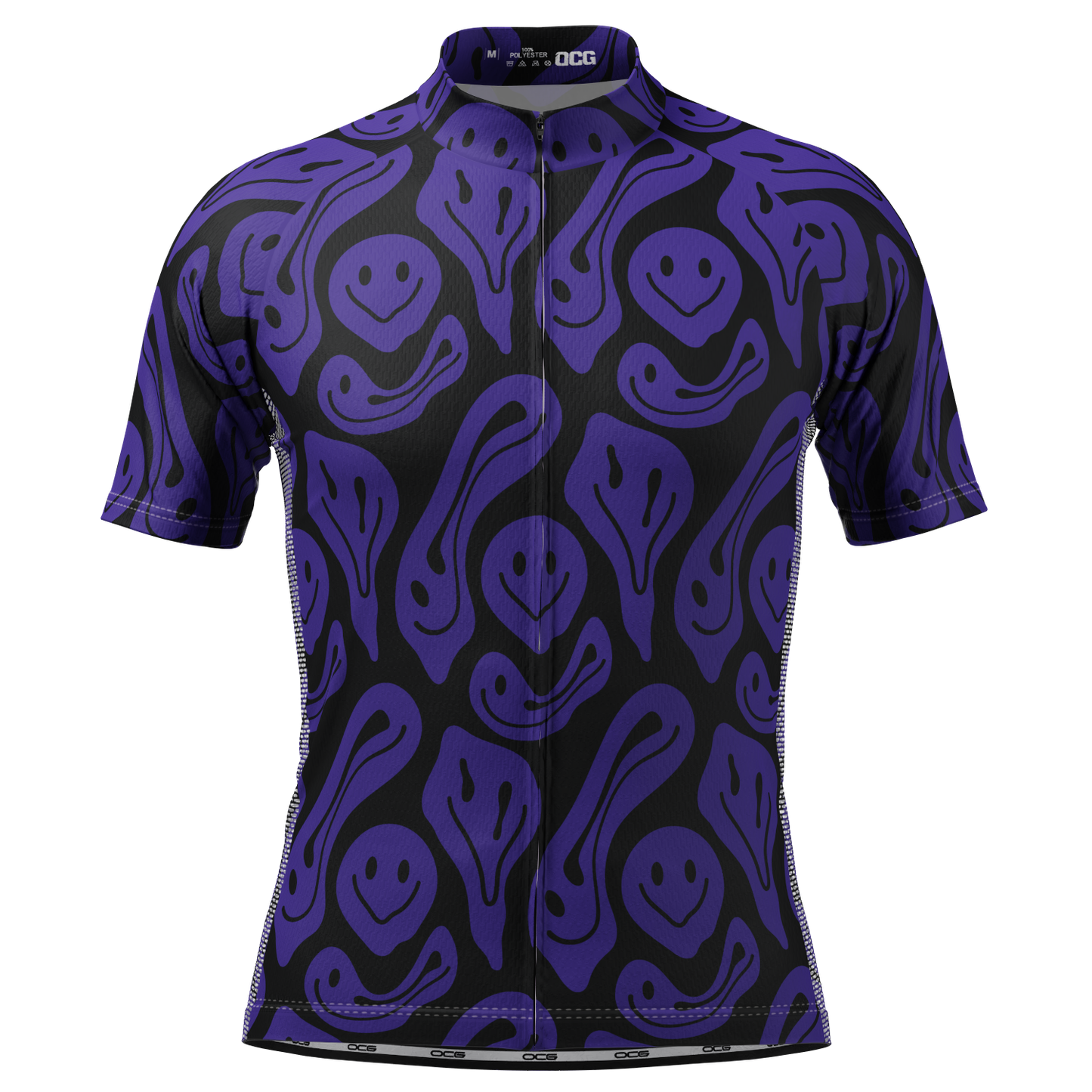 Men's Psychedelic Ghosts Short Sleeve Cycling Jersey