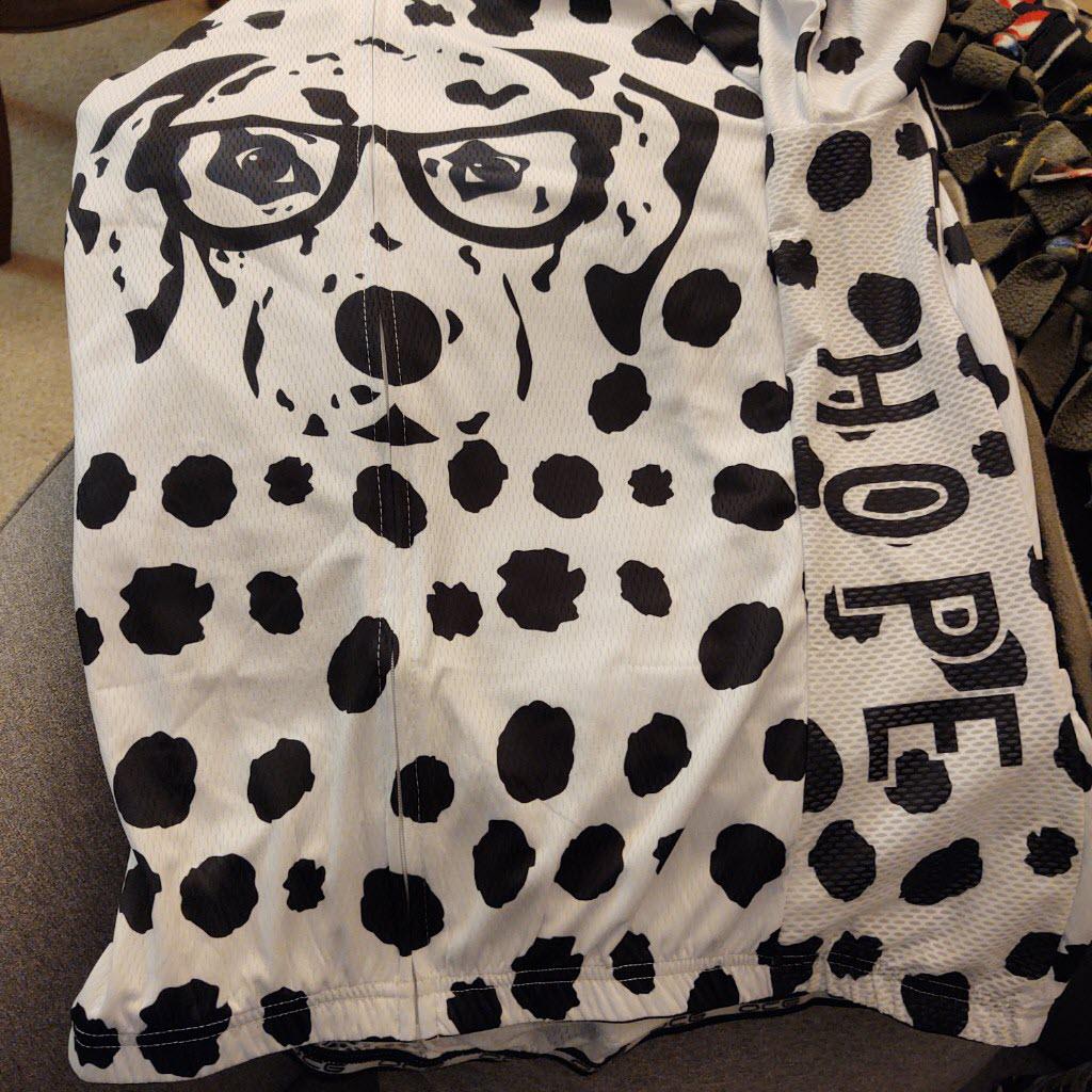 Men's Dalmatian Dog Short Sleeve Cycling Jersey