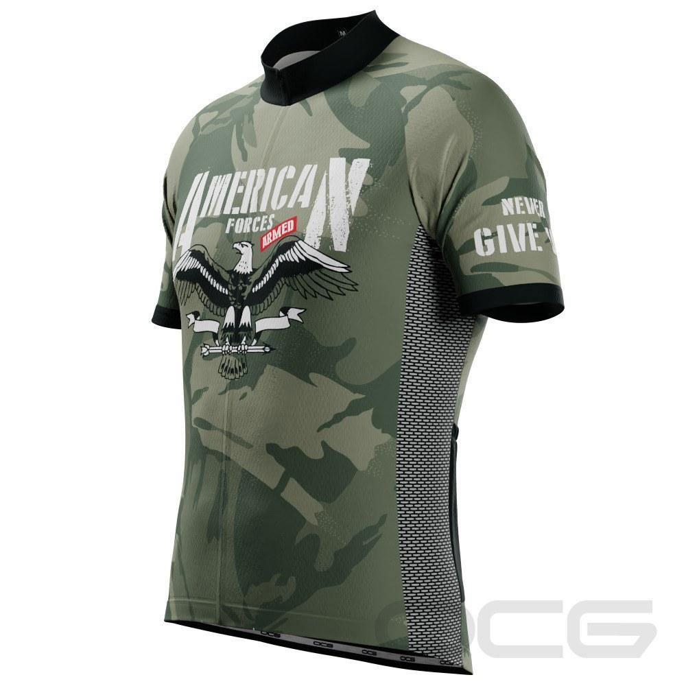 Men's USAF American Armed Forces Short Sleeve Cycling Jersey