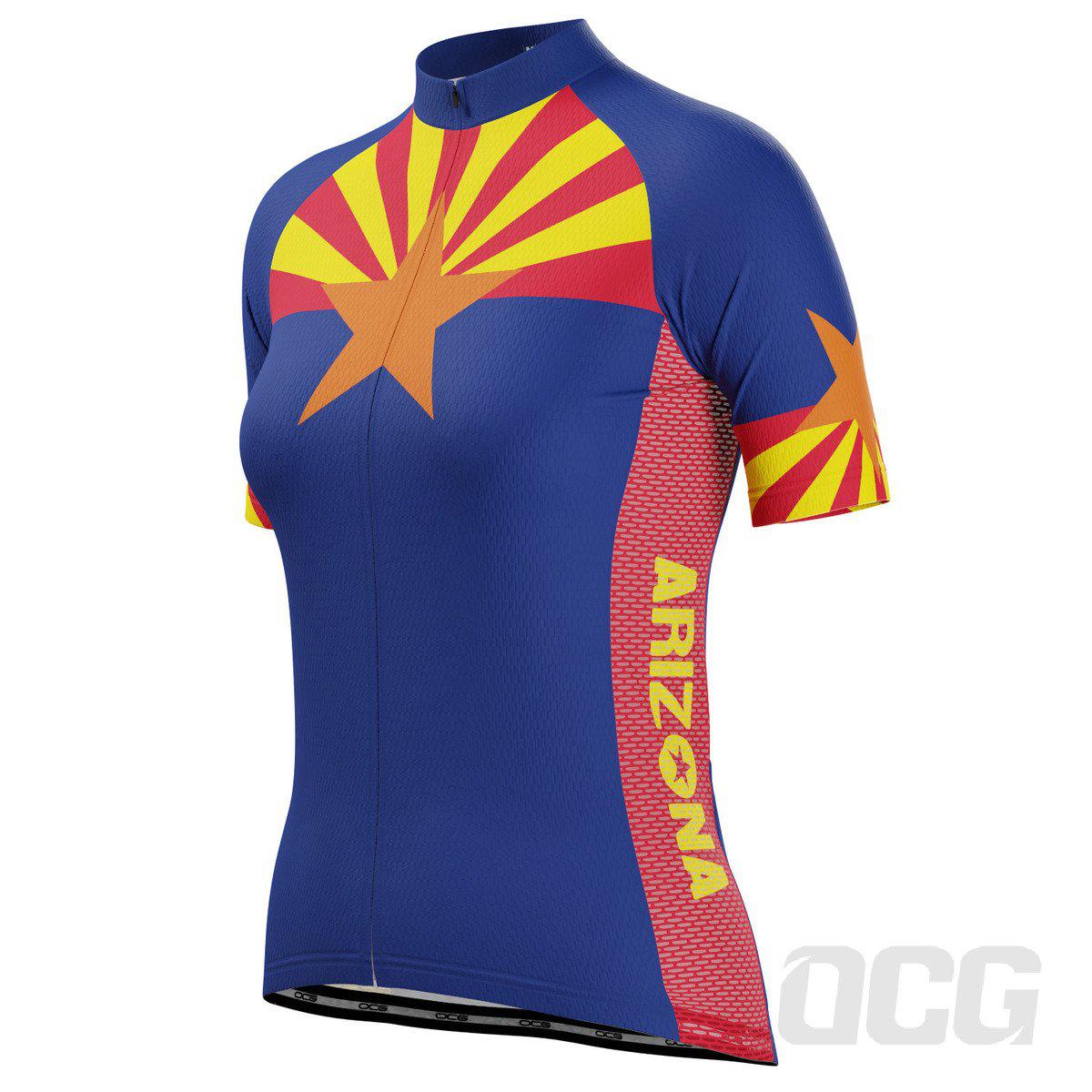 Women's Arizona US State Icon Short Sleeve Cycling Jersey