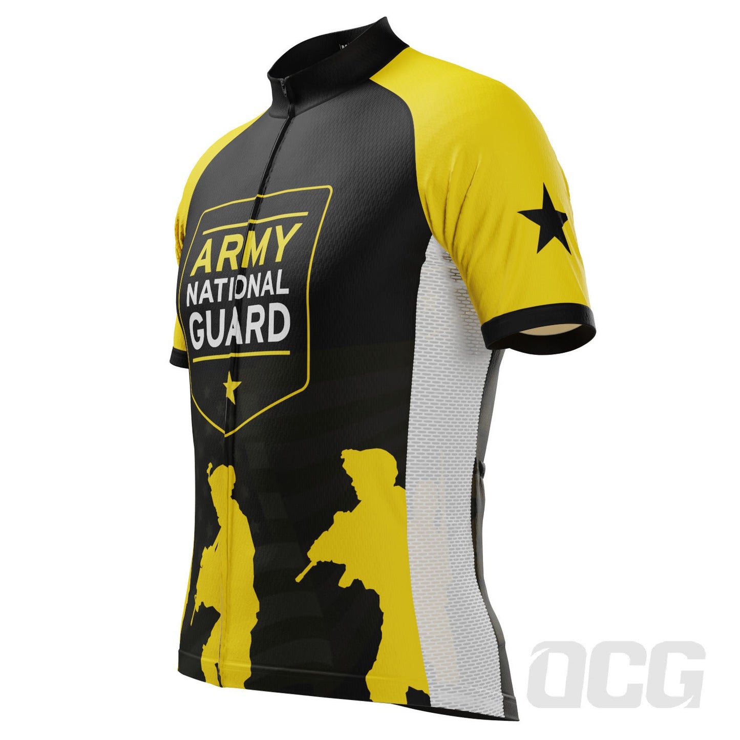 Men's USAF Army National Guard Short Sleeve Cycling Jersey