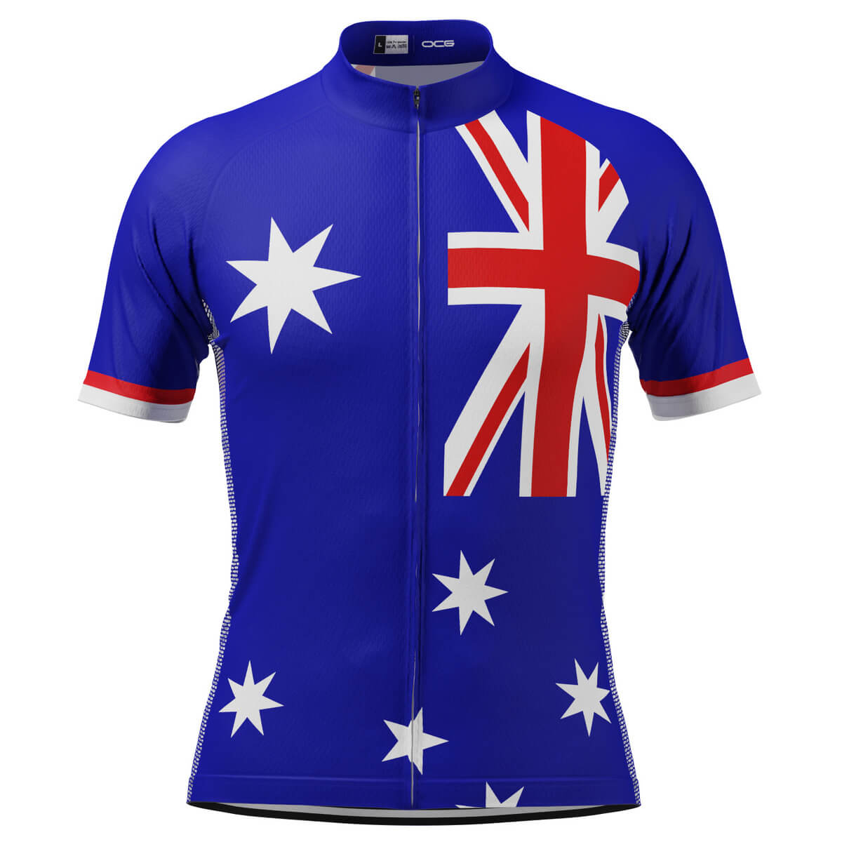 Men's Australia Flag Southern Cross Short Sleeve Cycling Jersey
