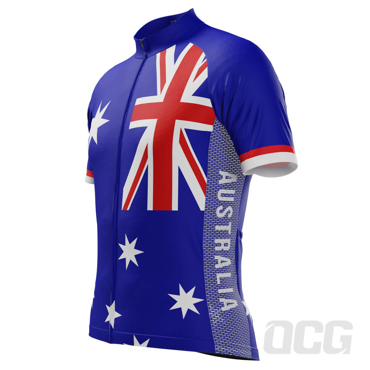 Men's Australia Flag Southern Cross Short Sleeve Cycling Jersey