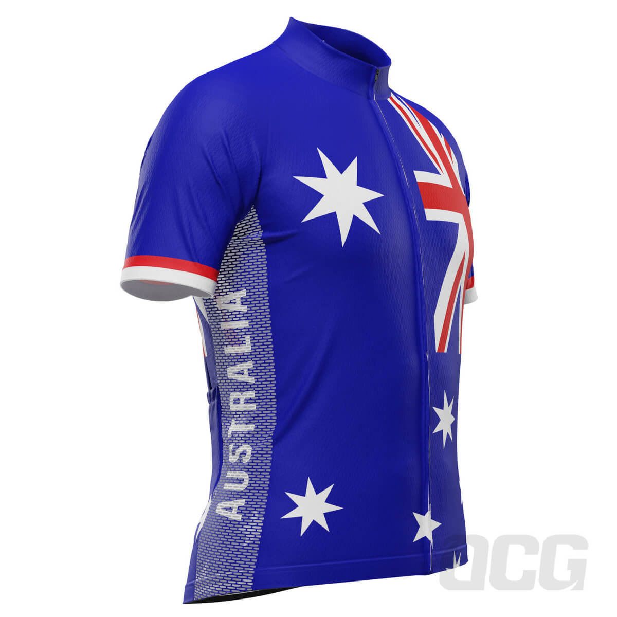 Men's Australia Flag Southern Cross Short Sleeve Cycling Jersey