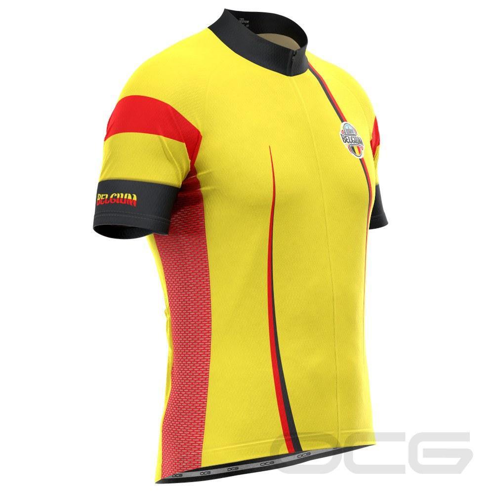Men's World Countries Team Belgium Icon Series 1 Short Sleeve Cycling Jersey