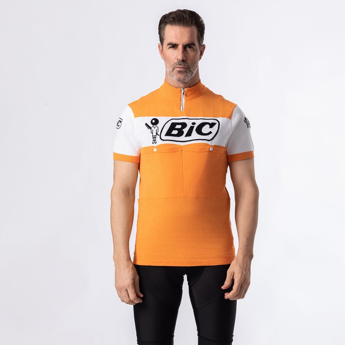 Bic Merino Wool Blend - Retro Cycling Jersey