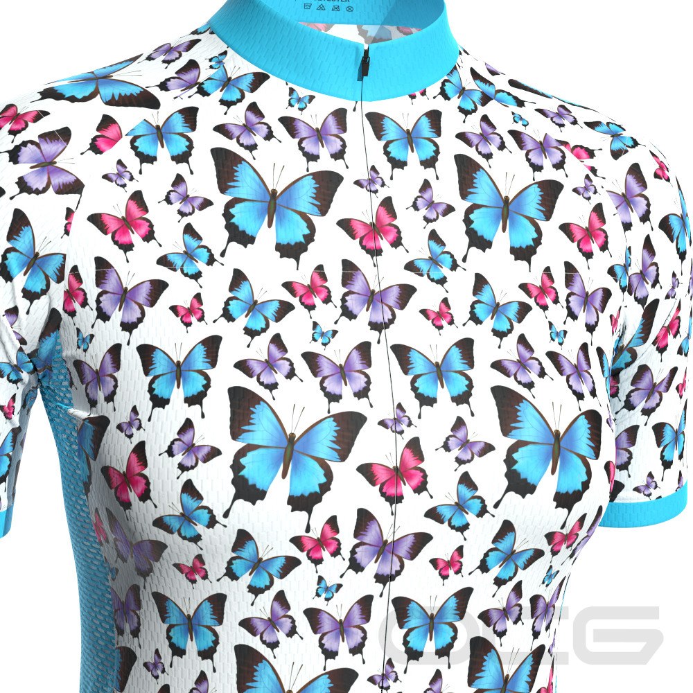 Women's Butterfly Spin Short Sleeve Cycling Jersey