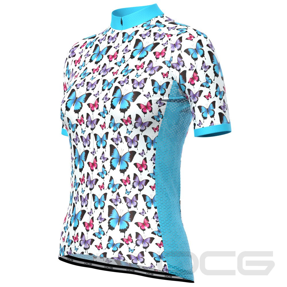 Women's Butterfly Spin Short Sleeve Cycling Jersey